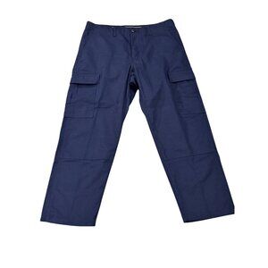 Mens VF Imagewear Navy Cargo Work Pants Size L Polyester Cotton Blend